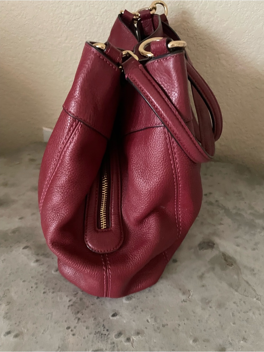 Gorgeous Coach Pebbled Leather Bag Purse In EUC - Picture 11 of 16